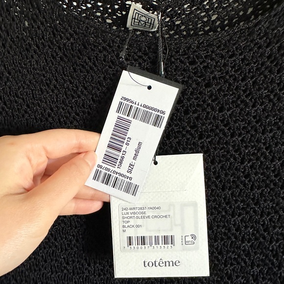 Toteme Bardot-neck open knit top - Picture 7 of 11